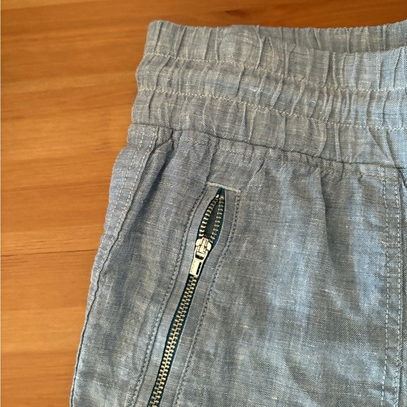 Athleta Cabo 100% Linen Jogger Pants Chambray Blue Size 6 - Picture 6 of 14
